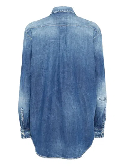 Dsquared2 Denim Shirt In Blue