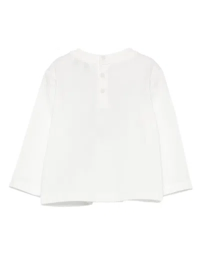 Emporio Armani Baby Boys Long Sleeve Logo T-shirt In White