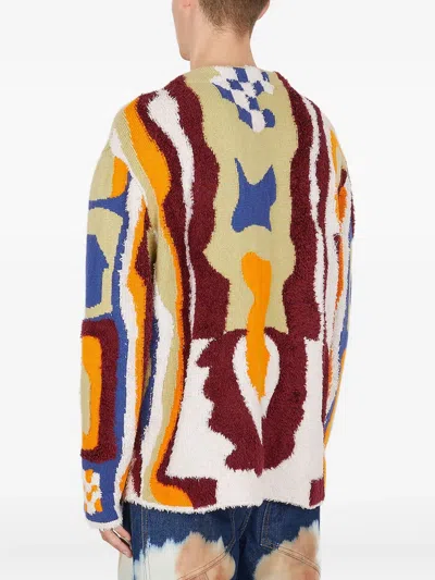 The Elder Statesman Abstract-pattern Cardigan In Multi