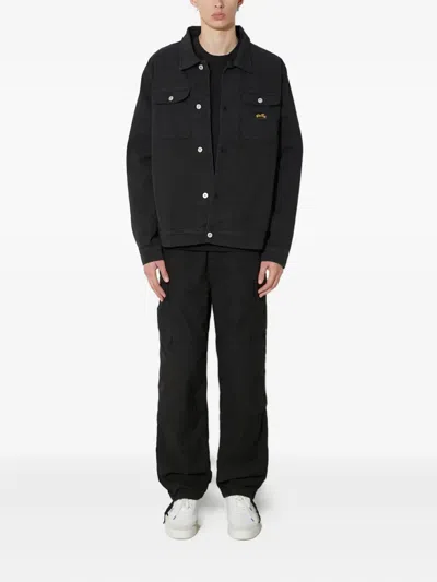 Stan Ray Button-fastening Overshirt In Black