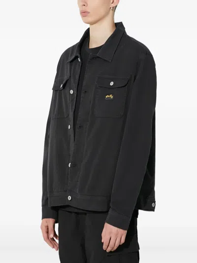 Stan Ray Button-fastening Overshirt In Black