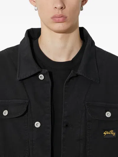 Stan Ray Button-fastening Overshirt In Black
