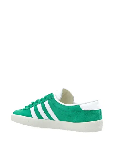Adidas Originals Suede Round Toe Sneakers With Herringbone Motif In Green