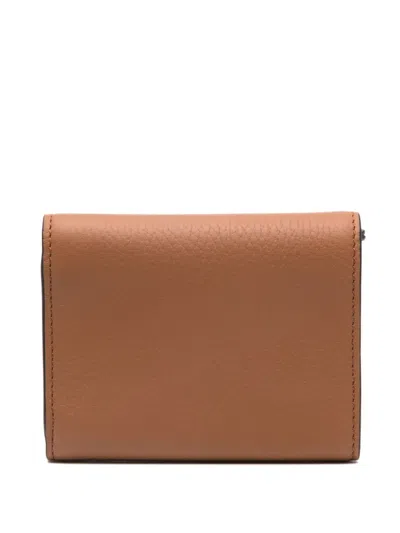 Strathberry Mosaic Bar-detail Leather Wallet In Brown