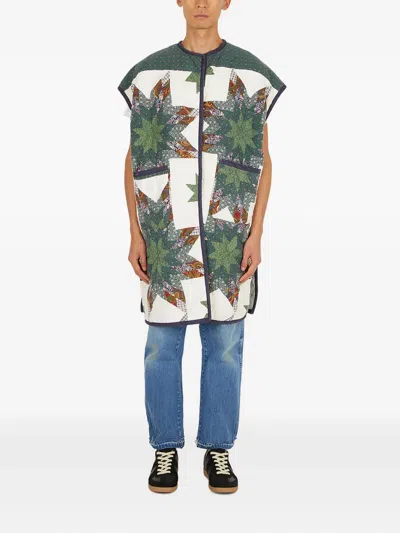 绗缝星星印花外套