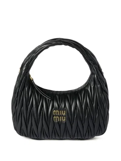 Miu Miu Black Wander Matelass Mini Shoulder Bag
