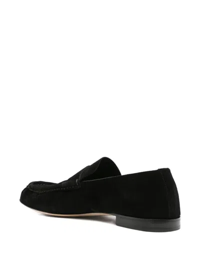 The Row Suede Loafers With Round Toe And Tonal Stitching