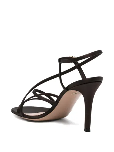 Gianvito Rossi 100mm Slingback Stiletto Sandals In Brown