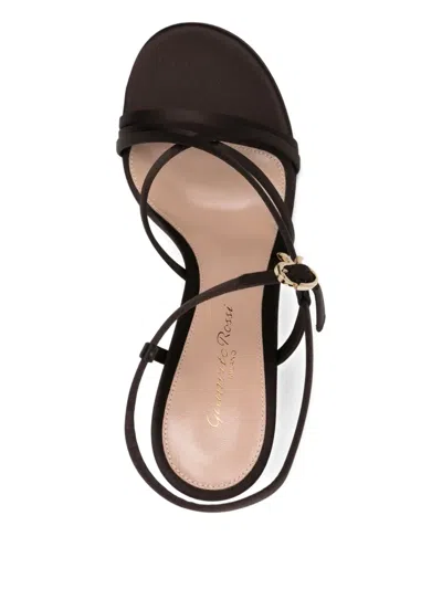 Gianvito Rossi 100mm Slingback Stiletto Sandals In Brown