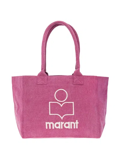 Isabel Marant Textured Pink Cotton Shopper Bag With Zippered Closure In Pink