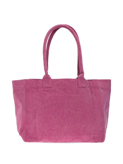 Isabel Marant Textured Pink Cotton Shopper Bag With Zippered Closure In Pink