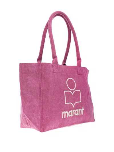 Isabel Marant Textured Pink Cotton Shopper Bag With Zippered Closure In Pink