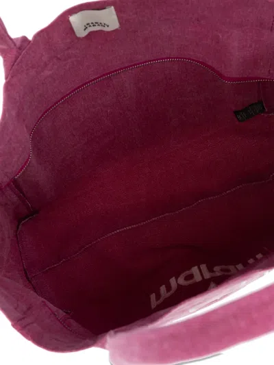 Isabel Marant Textured Pink Cotton Shopper Bag With Zippered Closure In Pink