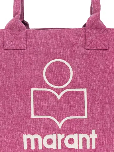 Isabel Marant Textured Pink Cotton Shopper Bag With Zippered Closure In Pink