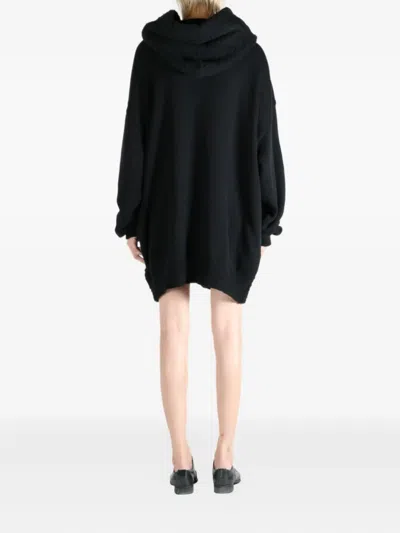 Y's Hooded Toggle-fastening Sweater In Black