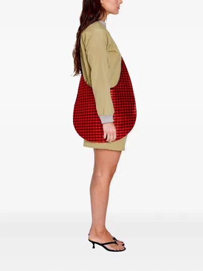 Coa Nyc Gingham-check Shoulder Bag