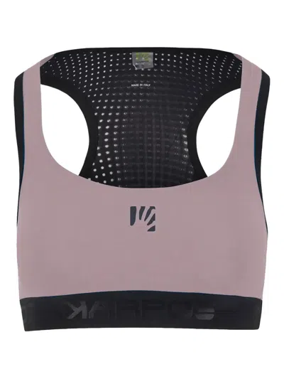 Karpos Racer-back Mesh-panel Sports Bra In Purple