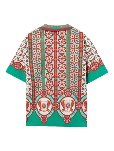 La Doublej Geometric-print Patterned Shirt In Multi