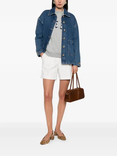 Anine Bing Womens Clean Indigo Denim Luca Relaxed-fit Denim Jacket In Blue