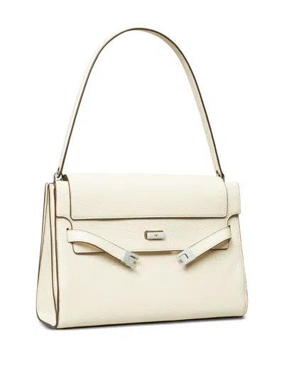 Tory Burch Large Lee Radziwill Shoulder Bag In White
