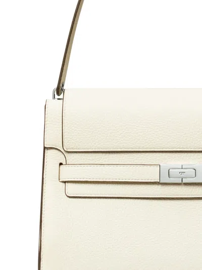 Tory Burch Large Lee Radziwill Shoulder Bag In White