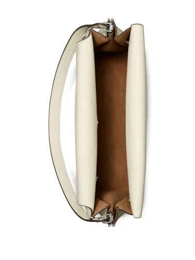 Tory Burch Large Lee Radziwill Shoulder Bag In White