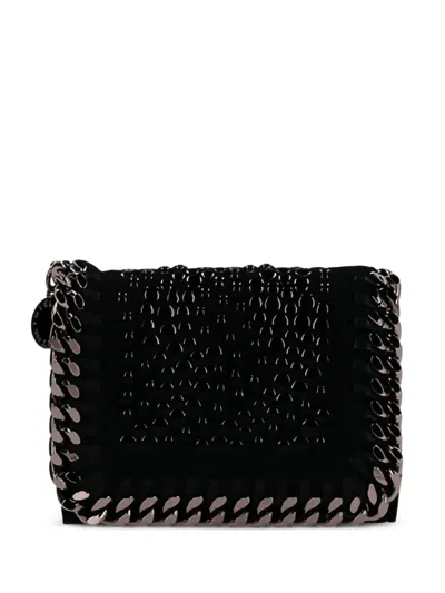 Stella Mccartney Falabella Chain-trim Wallet In Black