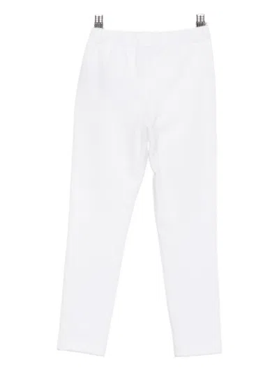 Balmain Logo Button Joggers In White