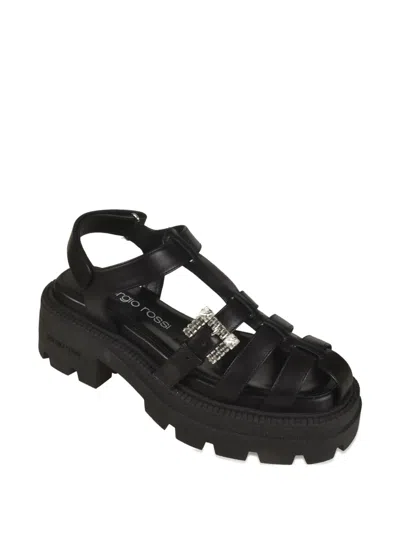 Sergio Rossi Twenty Crystal-embellished Platform Sandals In Multi