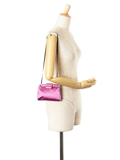 Pre-owned Miu Miu 1993-2000 Satin Clasp Clutch On Strap Shoulder Bag