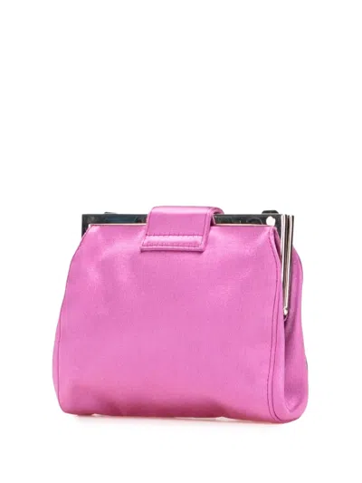 Pre-owned Miu Miu 1993-2000 Satin Clasp Clutch On Strap Shoulder Bag