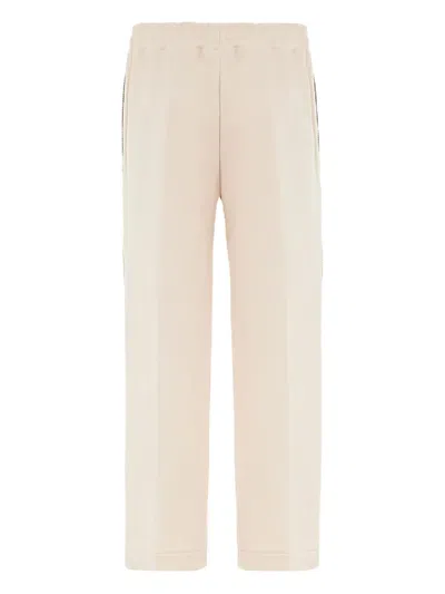 Akep Embroidered-panel Sweatpants In Neutral