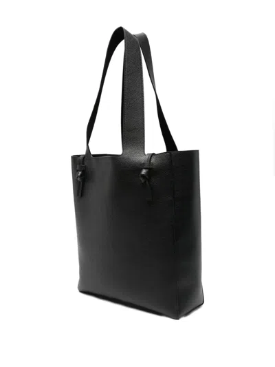 Strathberry Melody Tote Fine Grain Leather Black Bags