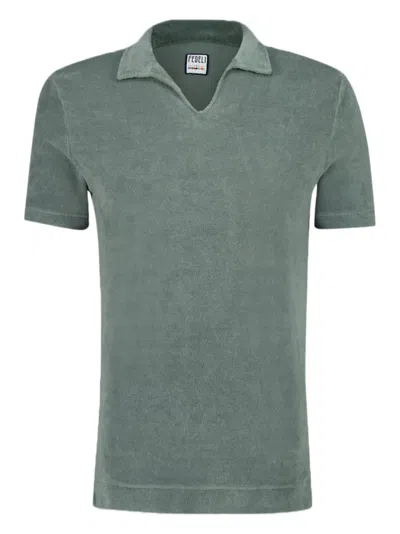 Fedeli Terry-cloth T-shirt In Green