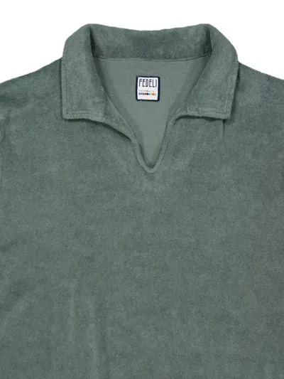 Fedeli Terry-cloth T-shirt In Green