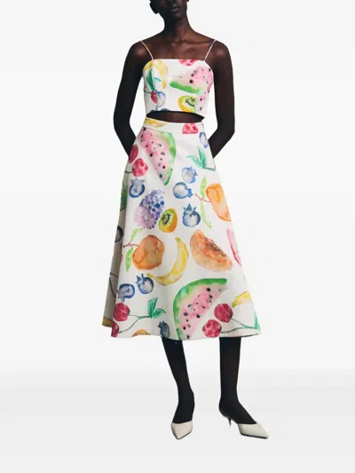 Rosie Assoulin Halfway There Crop Top Rainbow In Multi