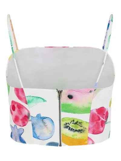 Rosie Assoulin Halfway There Crop Top Rainbow In Multi