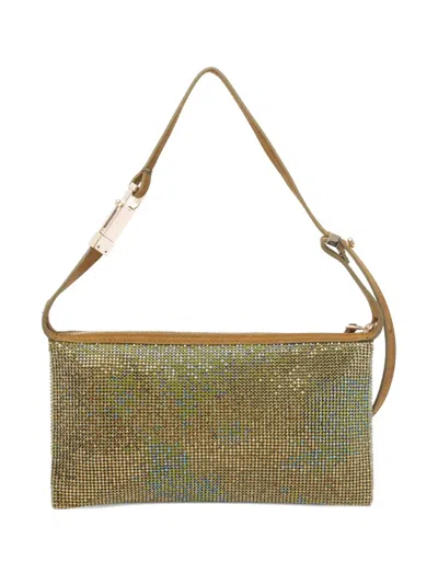Benedetta Bruzziches Metallic Rectangular Shoulder Bag With Adjustable Strap