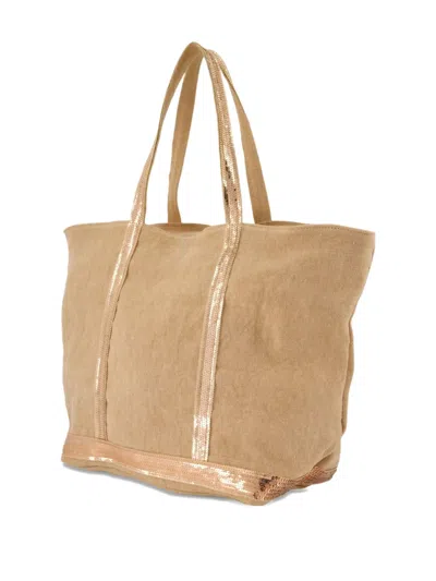 Vanessa Bruno Small Sequin-trimmed Linen Tote Bag