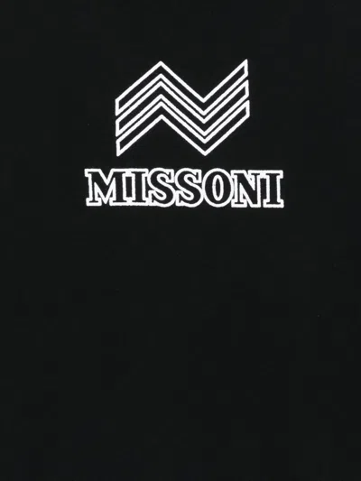 Missoni Chevron-logo Sweatshirt In Black