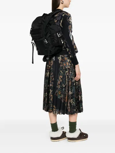 Sacai Drawstring Flap Backpack