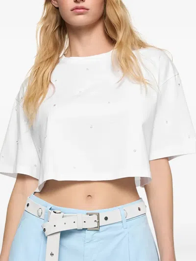 Dondup Crystal-embellished T-shirt In White