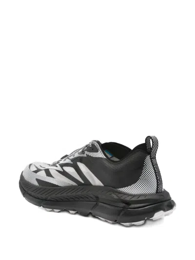 Hoka Mafate Speed 4 Lite Black Low Top Sneakers With Mesh Panels In Tech Fabric Unisex In Black