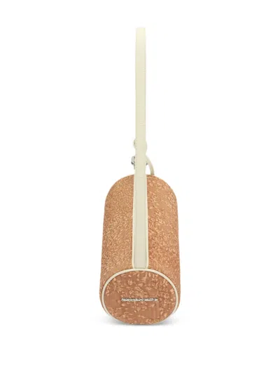 Umber Postpast Cylindrical Textured Shoulder Bag