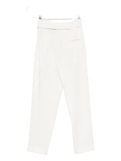 Hugo Boss Tapiah Belted Ankle Pants In White