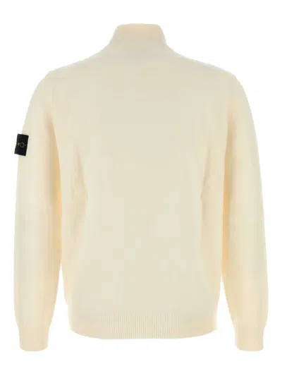 Stone Island Off White Logo Patch Sweater
