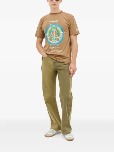 Space Available Making Space Graphic-print Crew-neck T-shirt In Brown