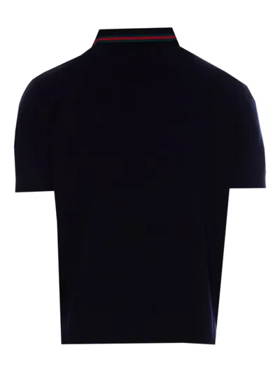 Gucci Mens Ink Green Red Brand-trim Regular-fit Wool Sweatshirt In Black