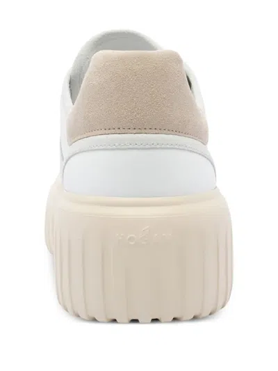 Hogan Low Top Sneakers Platform Sole In White