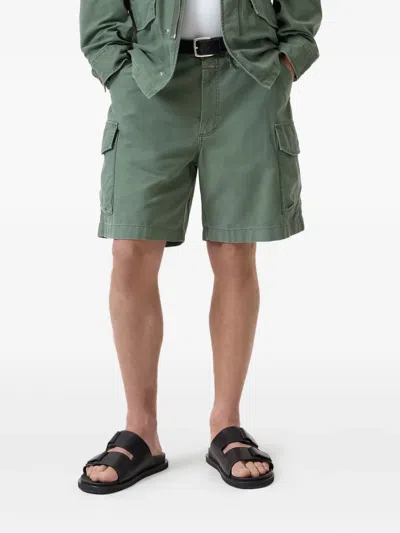 Closed Cotton Shorts In Green